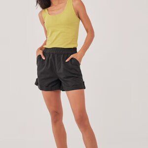 PACT The Canopy Pull-On Short Sz L Organic Cotton Linen Blend Pull-on Casual EUC